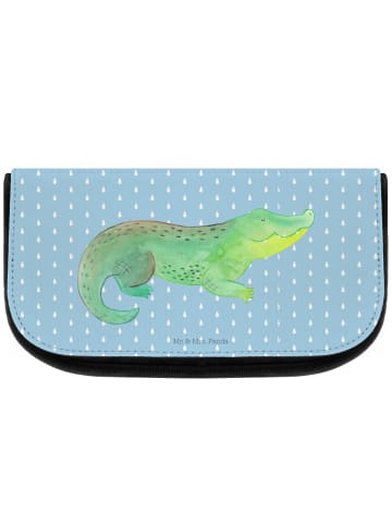 Mr. & Mrs. Panda Beauty Bag Krokodil ohne Spruch in Blau Pastell