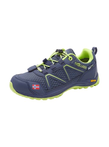 Trollkids Wanderschuh "SKARVAN Low" in Marineblau / Limette