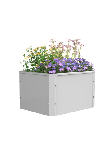 VCM  Metall Beet Pflanzkasten Blumentopf 50x40 Balora M in Weiß