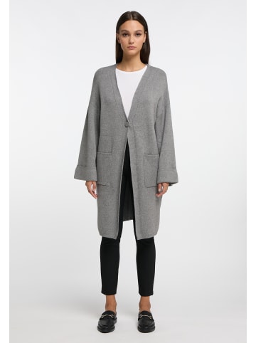 RISA Offener Strick Cardigan in Grau Melange