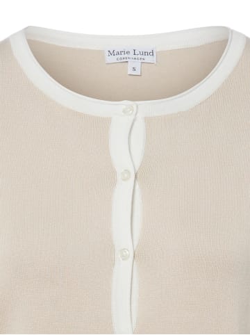 Marie Lund Strickjacke in beige - 0009