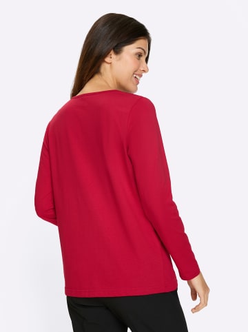 Sieh an! Langarmshirt in rot-weiß