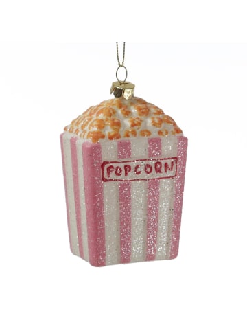 MARELIDA Baumschmuck Popcorn lustige Baumdeko bruchfest H: 10cm in rosa, weiß