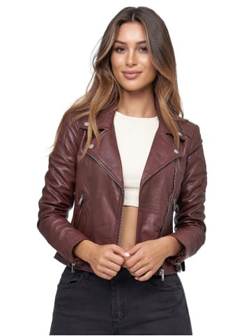 Tazzio Lederjacke "F507" - in Bordeaux