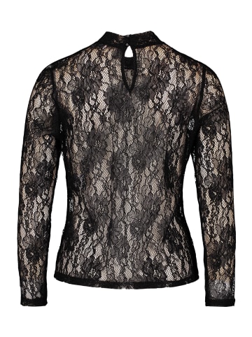 Vera Mont Spitzenshirt langarm in Schwarz