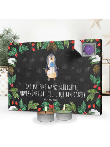 Mr. & Mrs. Panda Kerzen Adventskalender Pinguin Lolli mit Spruch in Kreidetafel
