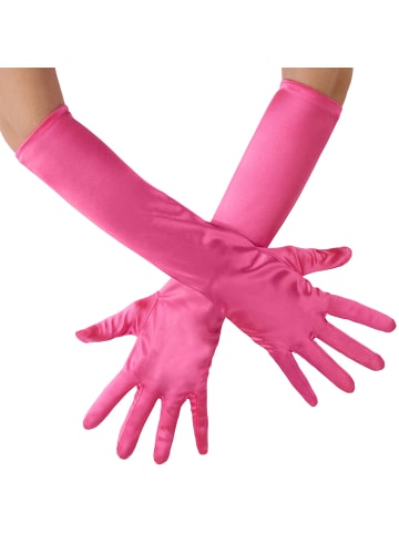 tectake Edle Satin-Handschuhe in Einheitsgröße, pink