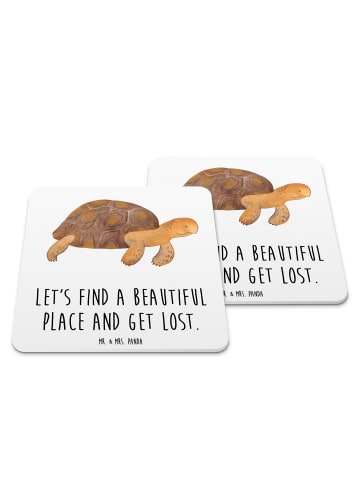 Mr. & Mrs. Panda Untersetzer Schildkröte MHerzieren mit Spruch in Weiß