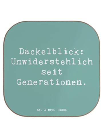 Mr. & Mrs. Panda Glas-Untersetzer Spruch Kurzhaardackel Dackelbl... in Meeresbrise