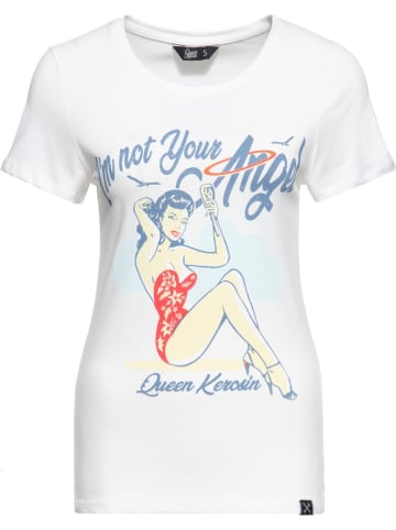 Queen Kerosin Shirt "Print T-Shirt I´m not your Angel" in Weiß