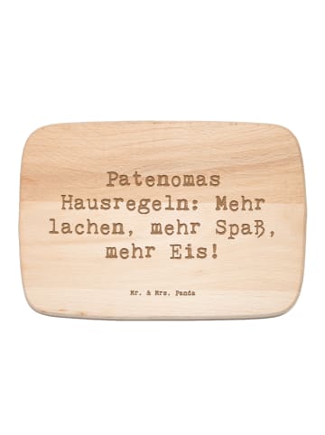 Mr. & Mrs. Panda Holzbrett Spruch Patenoma Hausregeln mit Spruch in Transparent