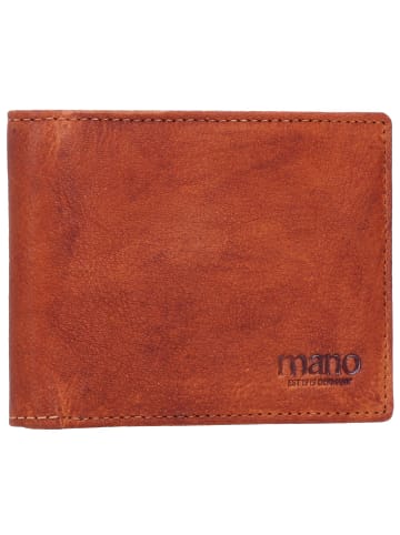 mano Don Pietro Geldbörse Leder 11 cm in cognac