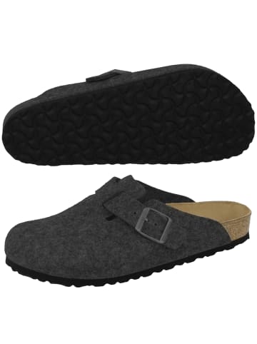Birkenstock Clogs Boston Wollfilz normal in grau