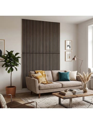 relaxdays 2 x Akustikpaneele in Dunkelbraun - (B)60 x (H)120 cm