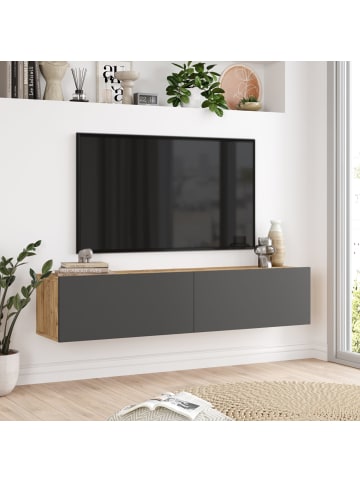 en.casa Fernsehtisch Lapinlahti in Anthrazit Beige (B)140cm