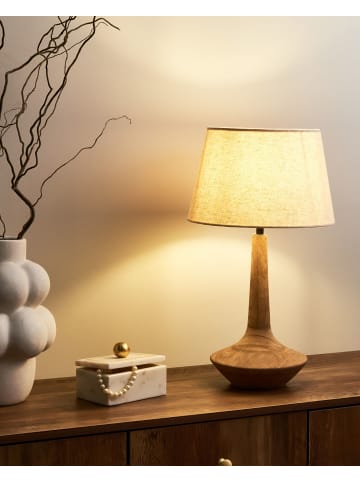 Beliani Tischleuchten GODAWARI in Braun/Beige - (W) 30 x (H) 54 x (L) 30 cm