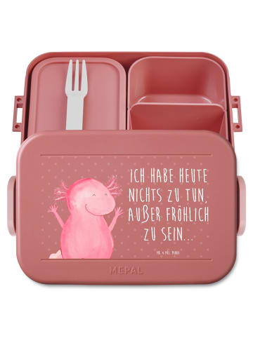 Mr. & Mrs. Panda MEPAL Bentobox Axolotl Hurra Motiv mit Spruch in Rot Pastell