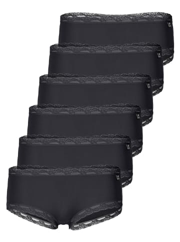 Like It 6er Pack Panty in schwarz