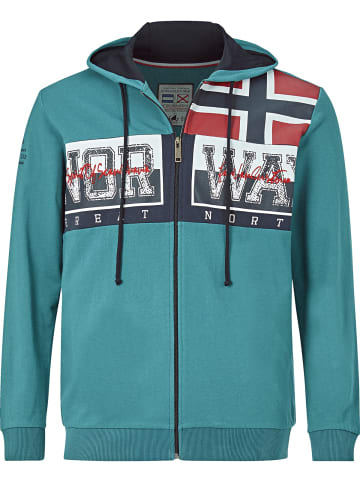 Jan Vanderstorm Sweatjacke ABBE in petrol