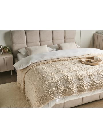 Beliani Kuscheldecke VELLA in Weiß - (W) 220 x (H) 1 x (L) 240 cm