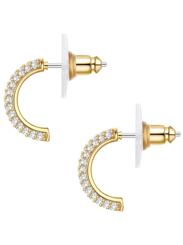 Yokoamii Ohrringe aus Messing mit Zirkonia in gelbgold