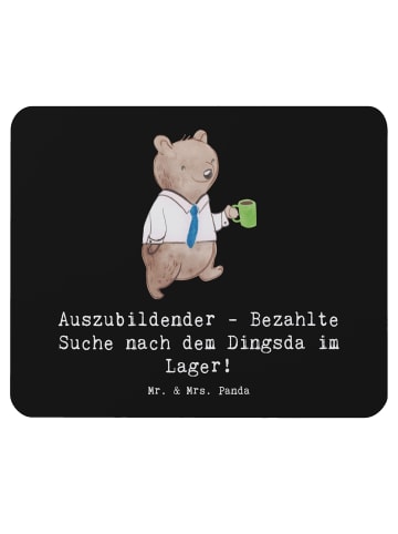 Mr. & Mrs. Panda Mousepad Auszubildender Abenteuer mit Spruch in Schwarz