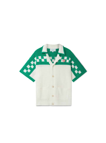 Casablanca  Casa Blanca Chequered Crochet Shirt