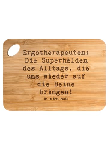 Mr. & Mrs. Panda Schneidebrett Spruch Ergotherapeutin Superhelde... in Braun