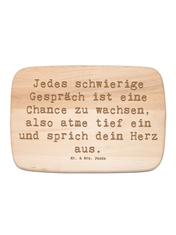 Mr. & Mrs. Panda Holzschneidebrett Spruch Ein schwieriges Gesprä... in Transparent