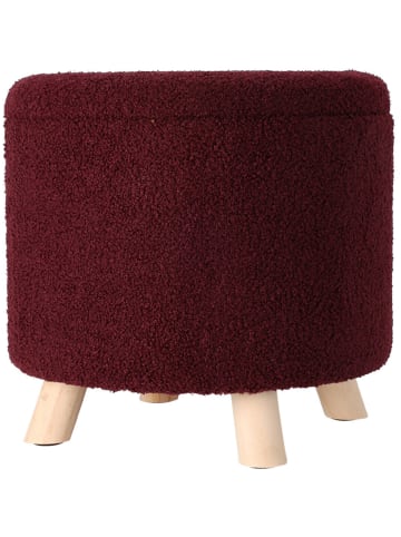 Home&Styling Collection Gepolsterter Hocker in dunkelrot