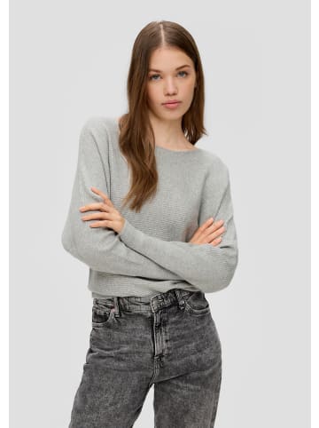 QS Strickpullover in 9400_grau meliert