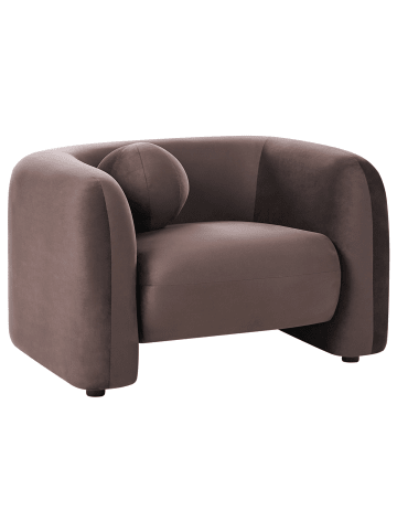 Beliani Sessel LEIREN in Braun - (W) 113 x (H) 68 x (L) 87 cm