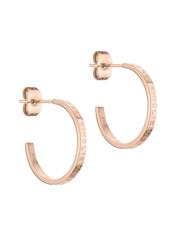 LIEBESKIND BERLIN Ohrringe The Basic Logo Hoops in roségold