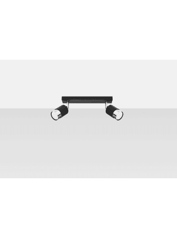 Nice Lamps Deckenleuchte DETTA 2 Schwarz/Chrome  (L)30cm (H)18cm