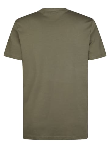 Petrol Industries Baumwoll-T-Shirt mit Print zimmer in Grün