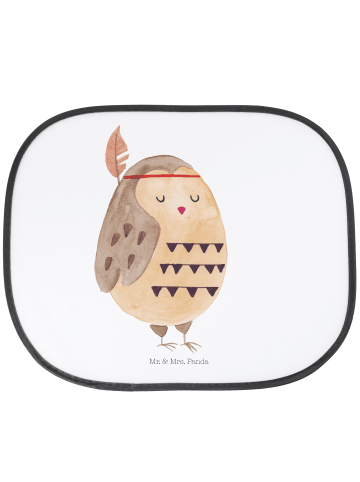 Mr. & Mrs. Panda Scheibenschutz Auto Eule Federschmuck ohne Spruch in Weiß