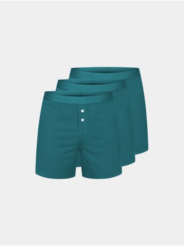Erlich Textil  CASUAL COTTON BOXERS IM 3er PACK in petrolblau