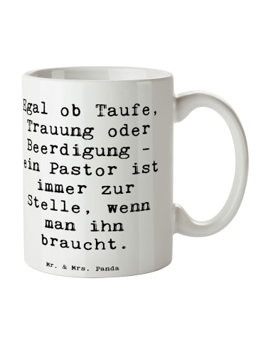 Mr. & Mrs. Panda Tasse Egal ob Taufe, Trauung oder Beerdigung - ... in Weiß