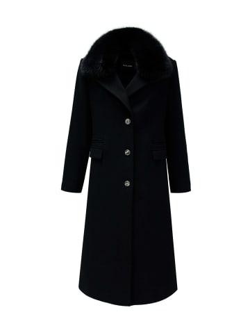 Salsa Jeans Wollmantel Fur in Black