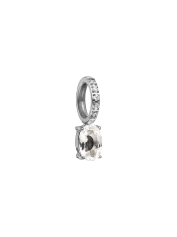PURELEI Charm Geburtsstein April Bergkristall Silber