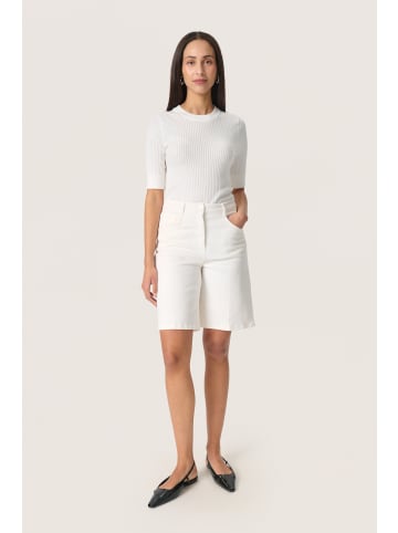 Soaked in Luxury Langarm-Shirt SLSpina Gerade Passform in Broken White