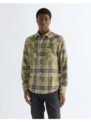 Wrangler Langarmhemd Western in Pesto