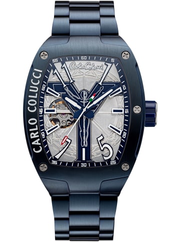 Carlo Colucci Dreizeiger Automatik Donchi in Blau