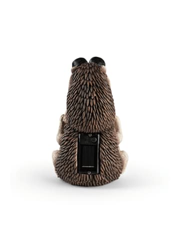 EASYmaxx Solar-Leuchte Igel mit Fernglas 2V mehrfarbig Braun