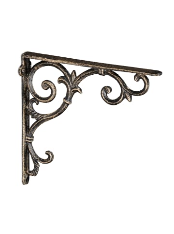 relaxdays 4 x Regalwinkel "Barocke Ornamente" in Bronze