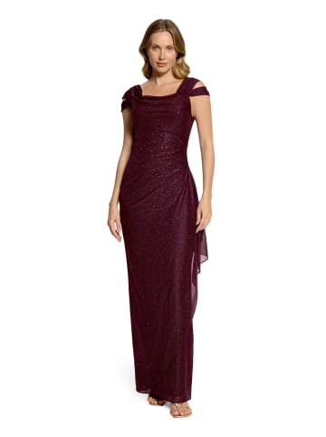 Vera Mont Abendkleid im Glitzer-Look in Grey/Dark Red