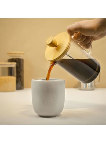 Cosumy French Press aus Glas (0,6 Liter) - Kaffeebereiter für 2 Tassen