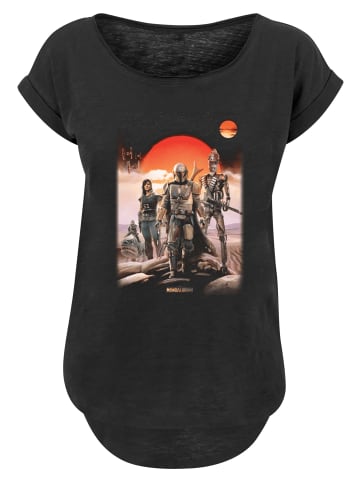 F4NT4STIC Long Cut T-Shirt Star Wars The Mandalorian Warriors in schwarz