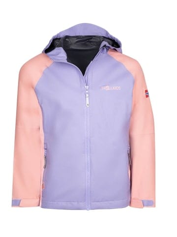 Trollkids Mädchen Regenjacke "Haugesund" in Lavender/Aprikose