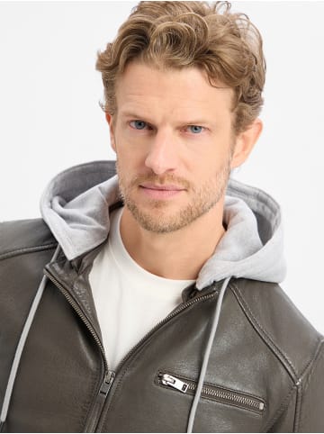 Finshley & Harding Lederjacke in schlamm - 0001